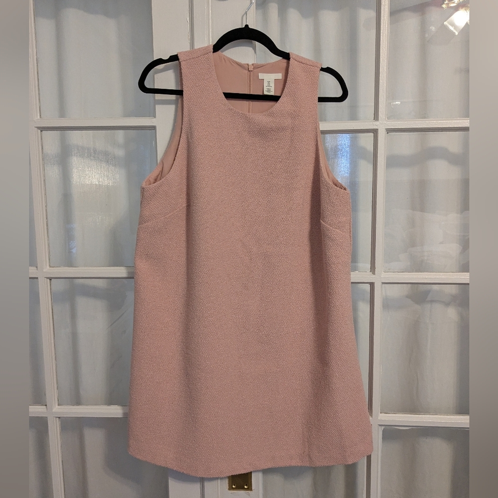 H&M Blush Textured Shift Dress